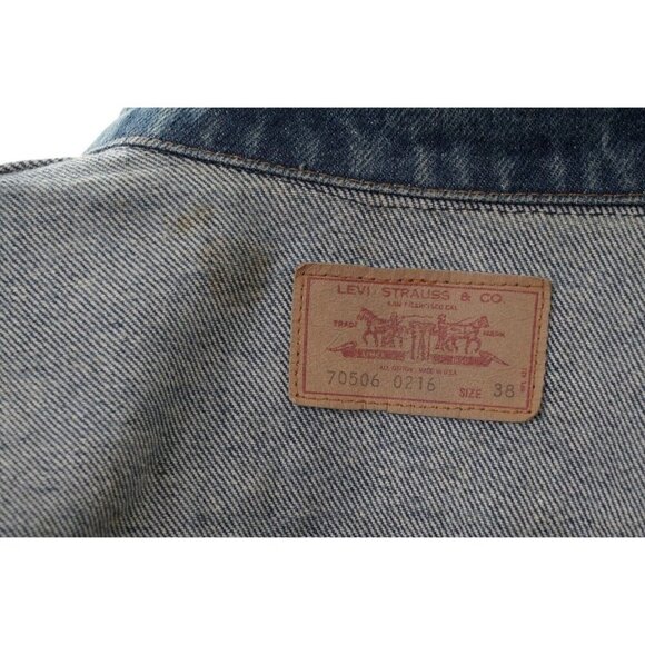 Vintage Levi's Trucker Denim Jacket Mens Sz 38 - Picture 12 of 16